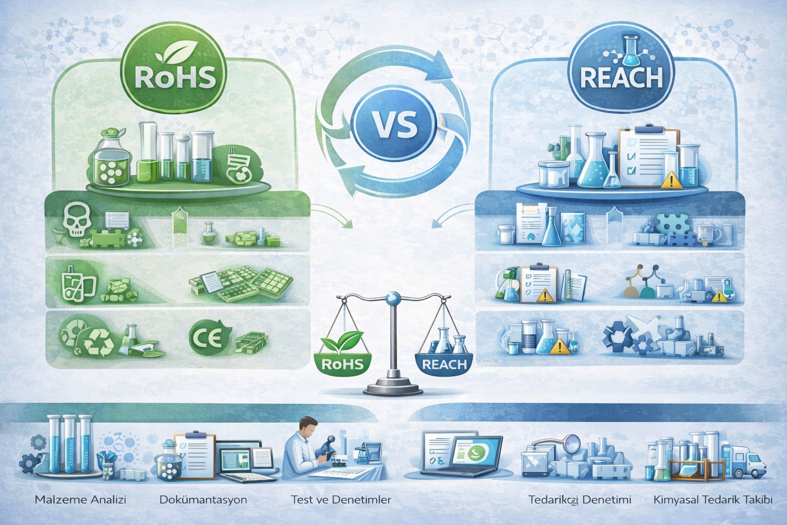 RoHS ve REACH Farkı Nedir Ürün Uyum Süreçleri ve Tedarikçi Yönetimi